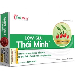 Viên uống hỗ trợ giảm đường huyết, giảm nguy cơ biến chứng do tiểu đường LOW-GLU Thái Minh (2 vỉ x 10 viên/hộp)